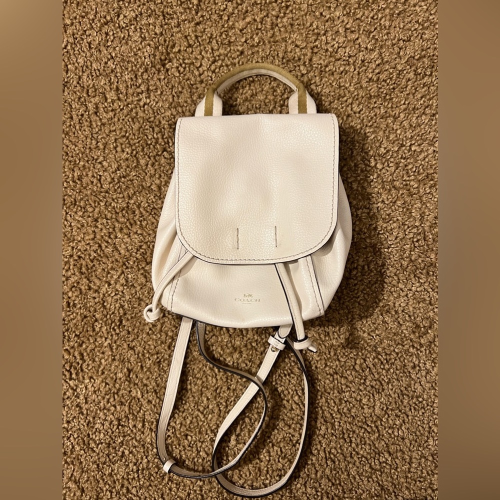Coach Small Derby Backpack In Chalk